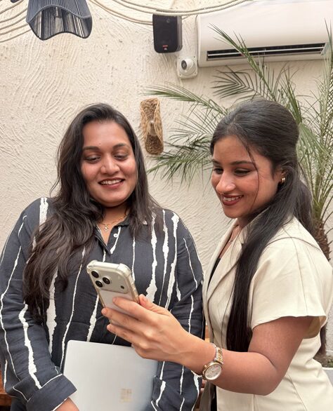 Namrata and Nikita working